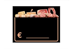 etichettesegnaprezziperalimenti 30 SEGNAPREZZI PLASTIFICATI PER SALUMI E FORMAGGI 8,3x11,3 cm. +30 supporti + 1 pennarello atossico
