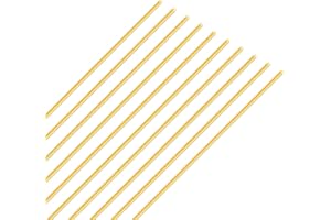 iMeistek Brass Rod,1.5mm Diameter 250mm Length Round Metal Straight Brass Rods for RC Models DIY Crafts (10PCS)