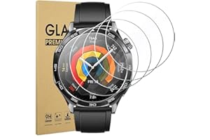 LUCKYRICHRUI 4 Pack Anti-Kratzer Schutzglas für HUAWEI Watch GT4/GT 4/GT5/GT 5 46mm/GT 5 Pro 46mm, HD Gehärtetes Glas Schutzhülle, 9H Härte Schutzfolie Hülle, Blasenfrei Displayschutz Folie, Einfache Installation