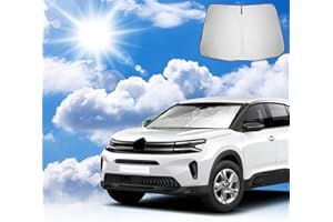 Coleya Pare-Soleil Auto Compatible avec Citroen C5 Aircross 2018-2025, Citroen C5 Aircross Accessoires Couverture pour Pare-Brise Avant, Protection Solaire, Pliable, Bloque Rayons UV