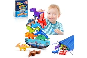 Tangdudu Dinosauri Giochi Legno per Bambini 2-6 Anni, Costruzioni Montessori, Regalo Bambino, Animali Giocattolo