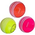 CABRIO Cricket i 10 Rubber Synthetic Ball Pack of 3, Best for Practice and Training, All Age Groups