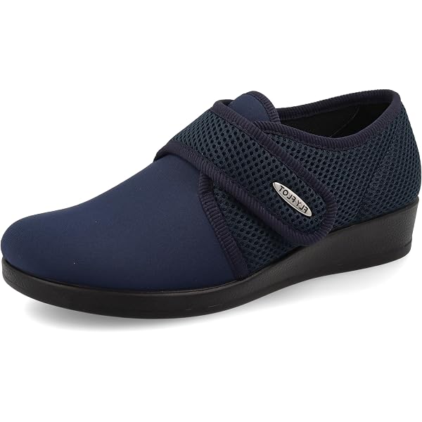 Fly Flot N3886 CD Pantofole Donna Chiuse con Strappo Regolabile in Tessuto Elasticizzato Nero 35