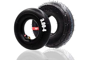 1PZ F3T-34W 3.00-4 (10x3", 260x85) Pneu et chambre à air avec tige de valve coudée TR87 remplacement pour Pocket Rocket E300 E325 eZip Scooter Mini Chopper Bike Go Kart Bladez Gaz Mobilité électrique