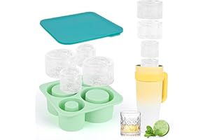 Eiswürfelform für Stanley Cups, Banaone Eiswürfelform Silikon mit 3 Fächern und Deckel BPA-frei, Eiswürfelschale Sichere Eiswürfel Form für 20 Oz 30 Oz 40 Oz Becher, Getränke Cocktails Kaffee (Grün)