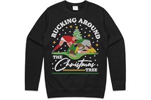 Sanfran Clothing Rucking Around The Christmas Tree Top Xmas Funny Rugby Wales England Scotland Men's Jumper Sweater