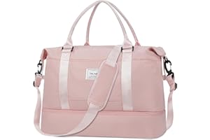 BAGAIL Borsone da viaggio, borse da fine settimana da donna con scomparto per scarpe, borsa da palestra per la notte, borsa tote con tasca bagnata, borsa per mamma ospedaliera per lavoro e consegna,