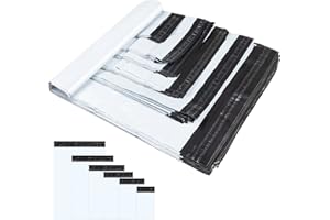 ANSTORE 120 pezzi Buste per Spedizione, Buste Spedizione Plastica, Buste adesive per spedizioni, Borse Postali Bianche 6 Miste Dimensioni