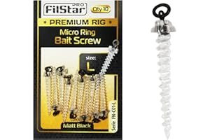 PRO FILSTAR Bait Screw con anello 10 x 26 mm – Boilies & Pellets – Pop Up Boilie – Viti per esca da pesca – Pop Up Rig per ami da pesca – pesca alla carpa – Accessori per pesca alla carpa – Montaggio