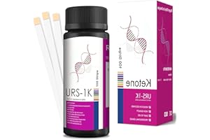 LURELUXE 100 pièces test de cétone,contrôle régulier de la cétone, à la maison et en déplacement
