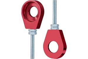 Tunejoy Kettenspanner 15 mm Motorrad Kettenspanner Reregulator für 50cc-125 cc ATV Scooter Pit Dirtbike Pocket Bike Quad Moped Go Kart Rot