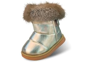 Hoylson Bébé Fille Hiver Bottes de Neige Mixte Enfant Chaleureux Bottines Fourrure Doublée Boots