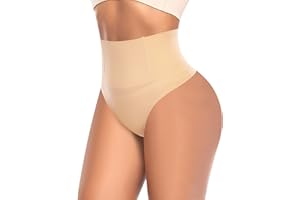 YARRCO Tummy Control Thong Shapewear for Women High Waist Control Knickers Tummy Tuck Thong Slimming Pants Shaping Underwear Body Shaper