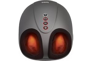 ‎BREO Breo Elektrische Fußmassagegerät, Fussmassagegerät Elektrisch mit Wärmefunktion,Shiatsu Kneten, Rollen und Luftkompression,bis Schuhgröße 46