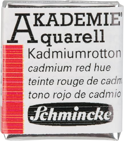 Akademie Pittura Ad Acquerello – Mezza Godet – Colore Carminio – Reeves, Alta Qualità, Rapida Asciugatura