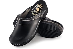 ESTRO Sabots Femme en Cuir Homme Chaussures Hôpital Mules Femmes Sabots Orthopédiques CDL07