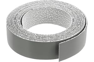 sourcing map Edge Banding, 1-1/8 Inch x 10ft Pre-Glued Veneer Edging Iron-on Flexible Edge Banding for Cabinet Repair Furniture Restoration, Dark Gray