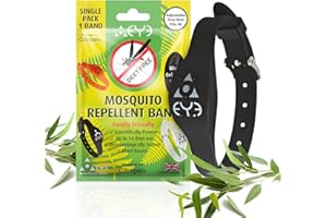 THEYE Mosquito Repellent Bracelet - Anti Mosquito Bracelet for Adults, Children, Kids - 100% Natural, Deet Free Mosquito Repellent Bands - Provides Up to 2 Weeks Protection - Adjustable Wristband