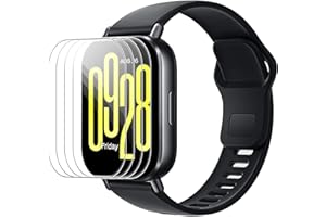 zZjoOoj Pack von 4 Bildschutzfolien für Redmi Watch 5 Active, Hartglas, 9H Härte, Wasserfest, Ölresistent, Anti-Fingerabdruck