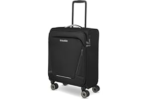 Travelite Handgepäck Trolley klein, Jetpack, Weichschale, 55x40x20 cm, Ultraleicht 1,9 kg, mit 4 Doppelrollen & Zahlenschloss – Koffer passend für Condor, Ryanair, easyJet