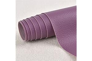 CHANGTSING Patch di Ecopelle PU Autoadesiva 100 x 137 cm riparazione decorative pellicole in pelle sintetica riparazione Adesiva Sedile Auto per Divani, Sofa, Auto Interni Viola chiaro