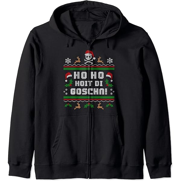 Herren Weihnachtspullover Rot Mit Ho Ho Ho Print - Festliches Sweatshirt