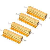 PATIKIL 50W 50 Ohm Aluminium Shell Weerstand, 4 Stks Aluminium