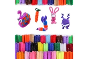 Kigniote Lot de 300 Fil Chenille Multicolores Bâtons Torsadés Colorés - 27 Couleur - Cure Pipe Chenille de 30 cm, Pour Tricoter à la Main des Décorations Créatives