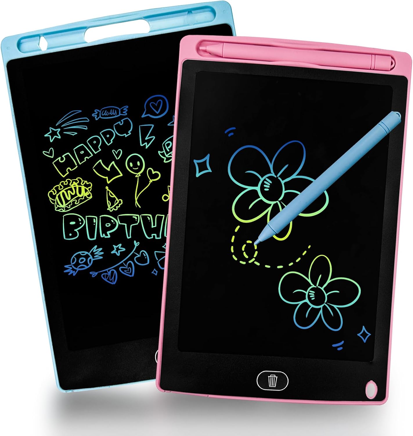 Dyaucwpo 2 Packs 8,5 Pizarra Electrónica, Pulgadas Tableta de Escritura LCD Color con Botón de Bloqueo, Tablet Escritura Pantalla Colorido Infantil Borrable y Reutilizable para Hogar Escuela Oficina