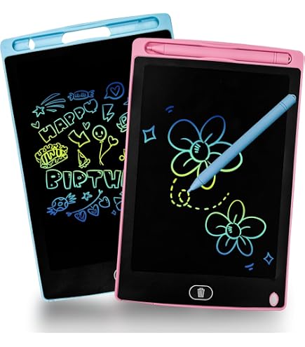 Tablette D'Écriture LCD 16 Pouces – Ardoise Magique Colorée – Jouet Éducatif 3-8 Ans – Écologique Et Réutilisable – Bleu