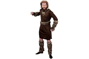 I LOVE FANCY DRESS Mens Viking Medieval Costume - Large - Brown Viking Costume With Belt, Bootcovers & Armcovers - Perfect for Medievil Viking Dress Up and Other Fancy Dress Events