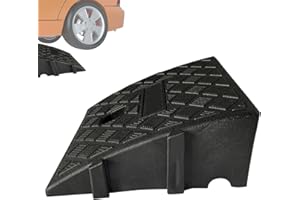 MOREEULSI 25×27×11cm Rampas De Coche Portát Y Ligeras, Rampa para Bordillos De Coche Moto, Rampa De Umbral Antideslizante para Silla De Ruedas Coche Moto Scooter Bicicleta Andador Aceras Garajes