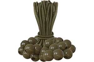 60 Pezzi Corda Elastica per Teloni, LASELION Corde Elastiche con Sfera, Elastici per Teloni, Tende, Baldacchino, Striscioni, Bandiere, Bagagli da Campeggio
