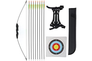 ‎BSW-FLITZEBOGEN BSW-Flitzebogen Youth Pfeil und Bogen Set 10-20 lbs Jugend- Kinderbogen mit 8 Pfeilen, Zielscheibe, Köcher und Armschutz - Bogenschießen Set für Kinder und Jugendliche