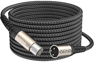 VIOY XLR Microphone Cable 5 M, Mic Male to Female Balanced Cord 3 Pin - Nylon Braided XLR Extension Cable for Microphone, Mixer, Recoding Studio, Amplifier, Podcast, etc