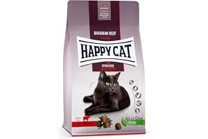 Happy Cat 70574 – steriliserad vuxen föralpar nötkött – torrfoder för steriliserade katter och baksmälla – 1,3 kg innehåll