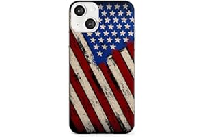 CASE WAREHOUSE Funda de teléfono delgada de la bandera americana desgastada para el iPhone 13 TPU luz protectora fuerte cubierta con todo lo demás estados unidos Grunge Stars