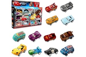 SUEHBEXF Set di Giocattoli Cars - Mini Macchinine per Bambini, Veicolo dei Cartoni Animati, Decorazione Torta - Adatto a Bambini 3 Anni
