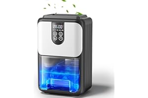 POZXIOL Deumidificatore Casa Muffa 1800ML, Portatile e Ultra Silenzioso (≤30 dB), Spegnimento Automatico, 4-48H Timer& LED, Piccolo Elettrico Deumidificatore per Camera da Letto, Bagno, Armadio, Ufficio