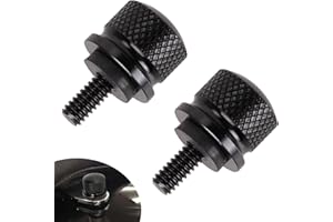 Zuroki 2 Pezzi Viti per sedile moto in alluminio, dadi di montaggio sedile per Harley 883 (nero), moto sedile fissaggio, sedile in alluminio bullone, vite di fissaggio per sedile della moto