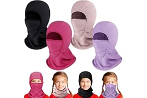 Sintege 4 Kinder Balaclava Sturmhauben Warme Fleece Gesichtshauben Winddichte Winter Skimasken