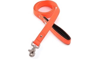 PetTec Guinzaglio per Cani - Guinzaglio Addestramento con Impugnatura Imbottita, Materiale Trioflex a 3 Strati Intrecciati, Impermeabile - Moschettone e Gancio in Acciaio Inossidabile - 2m, Arancione