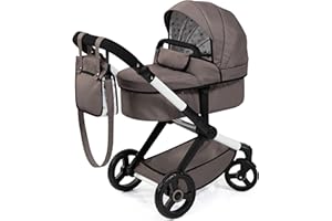 Bayer Design 17086AB Landau pour poupée Combi Xeo, Poussette de poupée, réglable en Hauteur, Convertible, Sac
