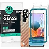 IBYWIND Vetro Temperato per Redmi Note 10 Pro 4G(6.67")[2Pezzi]con Metallo Protezione Obiettivo Fotocamera,Skin in Stile Fibr