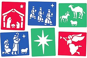 MAJOR BRUSHES Krippenschablonen, 6 Stück