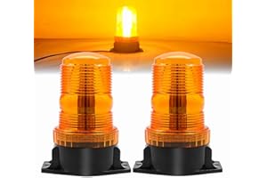 NWPANGU LED Amber Beacon 12V 24V Strobe Lights Rooftop Emergency Lights Warning Safety Lights for Forklift Truck Tractor Engineering Vehicles Boat Bus, 2PCS