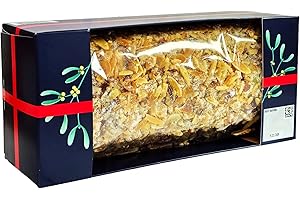 PREMIER LIFE STORE M&S Collection Stollen Loaf Cake 600g, Rich Stollen, Marzipan Centre, Hand-Finished with Almonds and Pecans