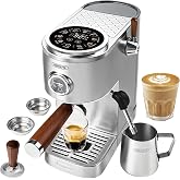 HIBREW H13 Dual Thermoblock Espresso Machine for Home Baristas | Portafilter in Stainless Steel, PID Control, 20 Bar Pump, 3-