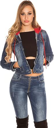 Blanco Store - Giubbino Jeans Donna Giacca Denim con Cappuccio Felpato  Colorato E Staccabile : Amazon.it: Abbigliamento
