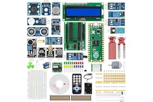 BEUMONS Raspberry Pi Pico Basé sur RP2040 Compatible avec Arduino IDE, Pogrammable en C/C++ / Python/MicroPython, Kit Complet de Pi Pico pour Débutants et Ingénieur Logiciel, 46 Types d'Accessoires